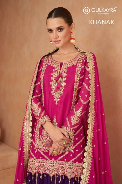 KHANAK BY GULKAYRA DESIGNER CHINNON SALWAR SUIT WHOLESALER IN INDIA